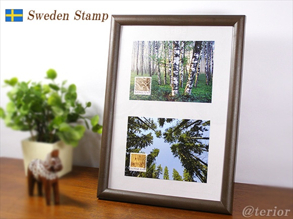 [４０％OFF 定価 945円 在庫処分セール品]北欧雑貨 スウェーデンコレクション記念切手付きハガキ Europa 2011 Forest Maximumcards 拡大写真