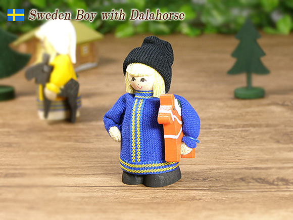 Butticki社製 北欧の人形 ダーラナホースと男の子 画像大5