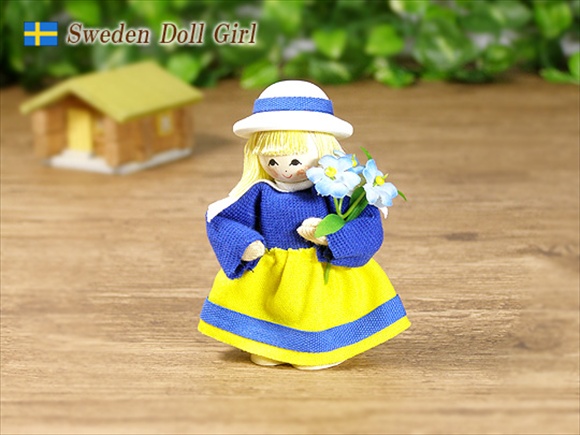 [４０％OFF 定価 2150円 在庫処分セール品] Butticki社製 北欧の人形 白い帽子の女の子 画像大1