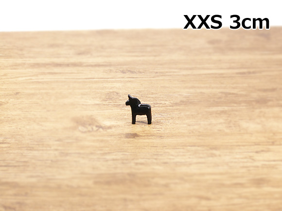 ダーラナホース プレインブラック/Grannas/グラナス XXSサイズ(高さ 3cm) 画像大5