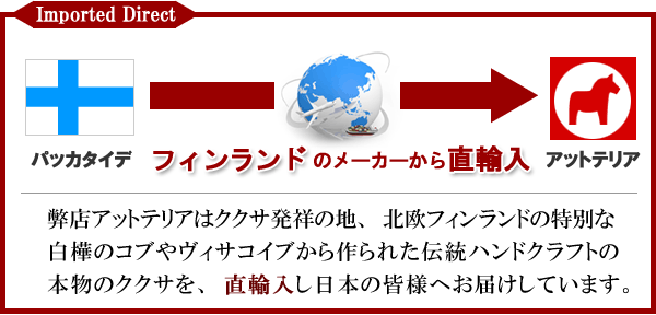 アットテリア_オリジナル ＋ Pahkataide パッカタイデ｜ククサ(kuksa) ヴィサコイブ(visakoivu)カーリーバーチ｜角飾り-002｜1つ穴ハンドル 160cc 直輸入画像