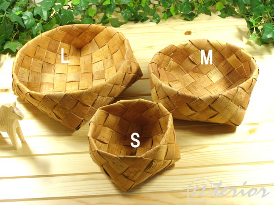 北欧白樺のかごS丸いテーブルバスケット 画像03