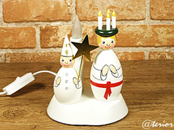 [ヴィンテージ アウトレット未使用品*] スウェーデンXmasキャンドルライト ルシア祭 1本立て 画像大3