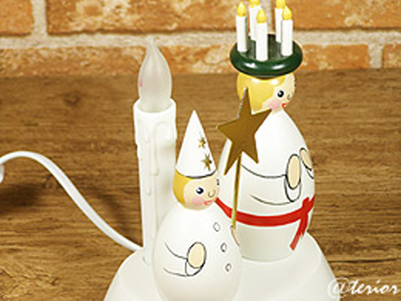 [ヴィンテージ アウトレット未使用品*] スウェーデンXmasキャンドルライト ルシア祭 1本立て 画像大4