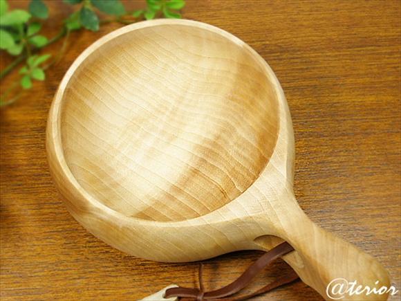 Puuhari プーハリ｜kuksa(ククサ) ｜スープ用 トナカイの角のお守り付250ml 写真2