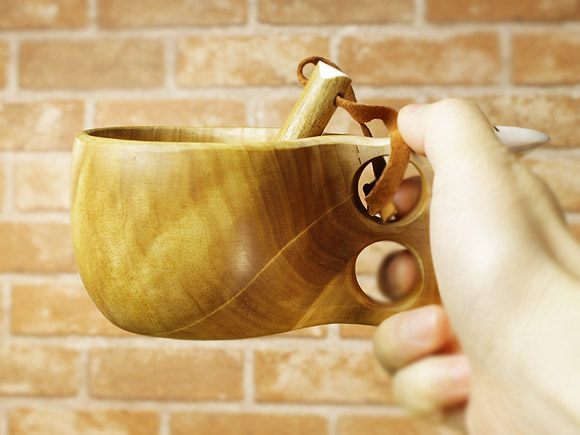 フィンランド ラップランド製|ククサ(kuksa)|トナカイの絵柄角飾り