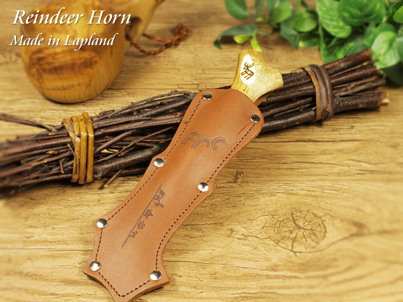 [５０％OFF 定価 4800円 アウトレットセール] Puukko プーッコ｜トナカイ角l サーミ手書き象形文字 北欧フィンランド ラップランド製 画像大1