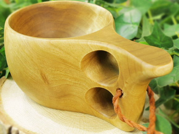 Wood Jewel ウッドジュエル｜ククサ(kuksa)-010｜2つ穴ハンドル 160cc 画像大4