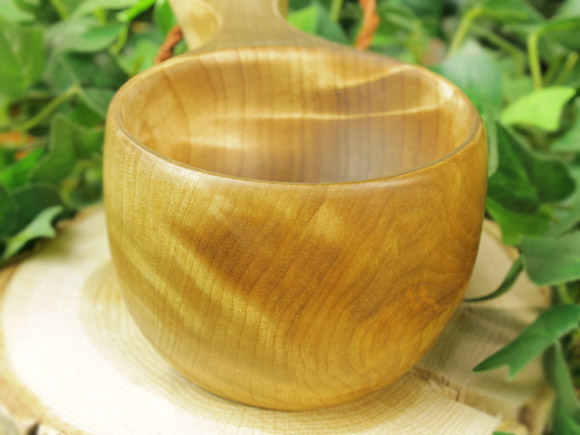 Wood Jewel ウッドジュエル｜ククサ(kuksa)-011｜2つ穴ハンドル 160cc 画像大3