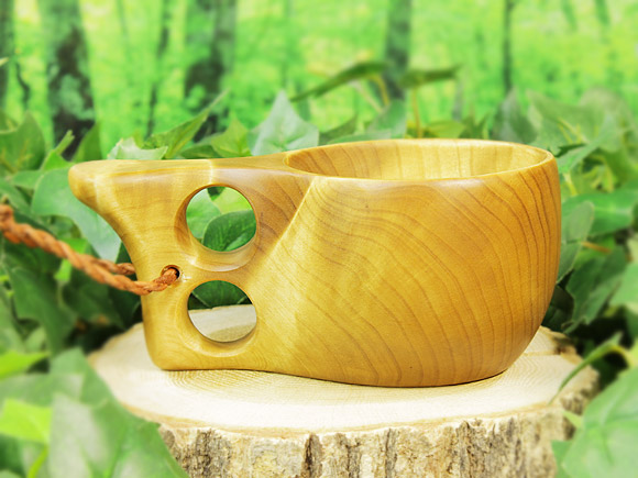 Wood Jewel ウッドジュエル｜ククサ(kuksa)-013｜2つ穴ハンドル 160cc 画像大2