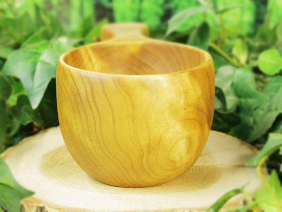 Wood Jewel ウッドジュエル｜ククサ(kuksa)-013｜2つ穴ハンドル 160cc 画像大3