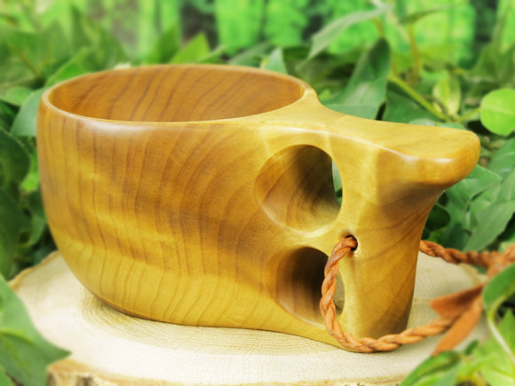 Wood Jewel ウッドジュエル｜ククサ(kuksa)-013｜2つ穴ハンドル 160cc 画像大4