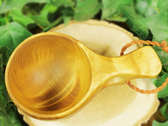 Wood Jewel ウッドジュエル｜ククサ(kuksa)-013｜2つ穴ハンドル 160cc 画像大5