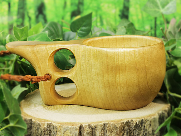 Wood Jewel ウッドジュエル｜ククサ(kuksa)-014｜2つ穴ハンドル 160cc 画像大2