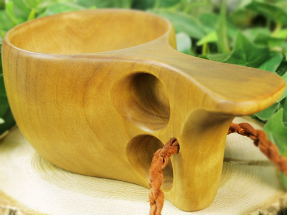 Wood Jewel ウッドジュエル｜ククサ(kuksa)-014｜2つ穴ハンドル 160cc 画像大4