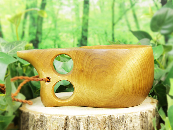 Wood Jewel ウッドジュエル｜ククサ(kuksa)-015｜2つ穴ハンドル 160cc 画像大2