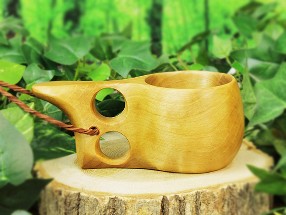 Wood Jewel ウッドジュエル｜ククサ(kuksa)-001｜2つ穴ハンドル 100cc 画像大2