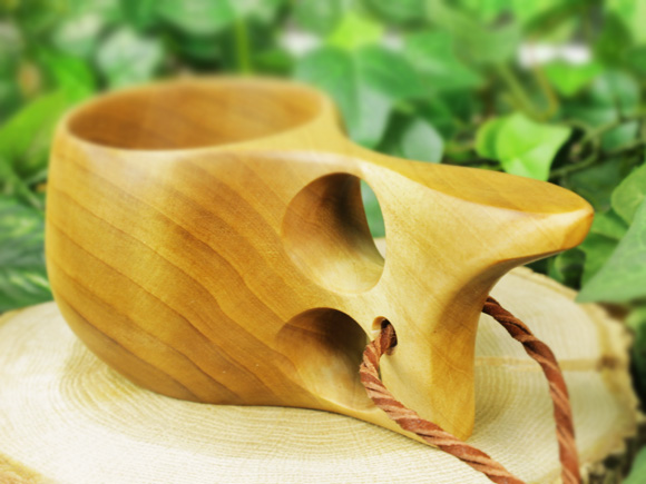 Wood Jewel ウッドジュエル｜ククサ(kuksa)-001｜2つ穴ハンドル 100cc 画像大4