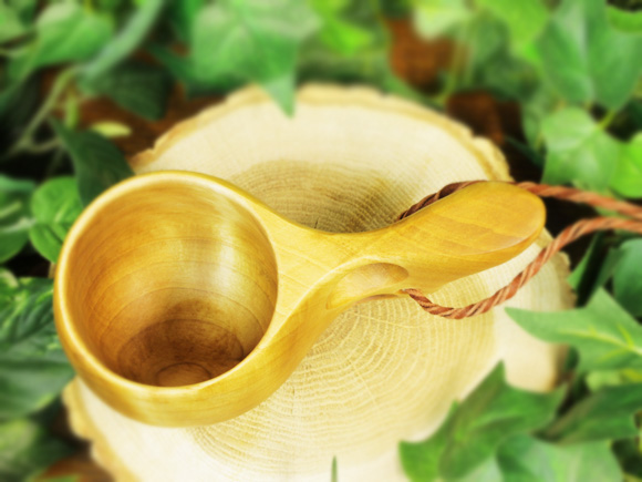 Wood Jewel ウッドジュエル｜ククサ(kuksa)-001｜2つ穴ハンドル 100cc 画像大5