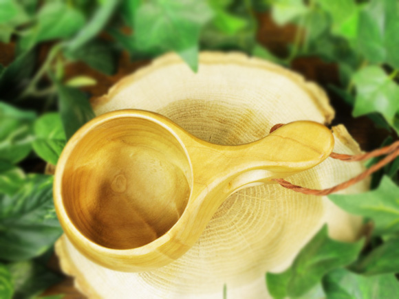 Wood Jewel ウッドジュエル｜ククサ(kuksa)-002｜2つ穴ハンドル 100cc 画像大5