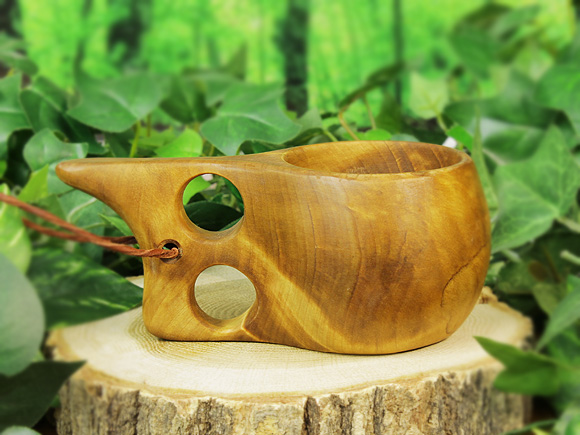 Wood Jewel ウッドジュエル｜ククサ(kuksa)-003｜2つ穴ハンドル 100cc 画像大2