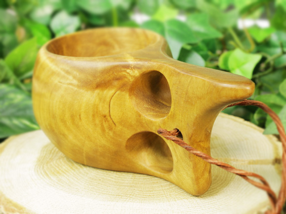 Wood Jewel ウッドジュエル｜ククサ(kuksa)-003｜2つ穴ハンドル 100cc 画像大4