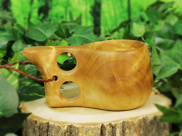 Wood Jewel ウッドジュエル｜ククサ(kuksa)-005｜2つ穴ハンドル 100cc 画像大2