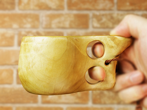 Wood Jewel ウッドジュエル｜ククサ(kuksa)-005｜2つ穴ハンドル 100cc 画像大7