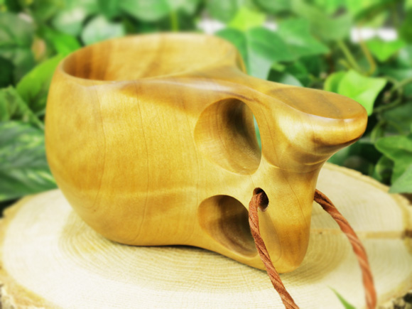 Wood Jewel ウッドジュエル｜ククサ(kuksa)-006｜2つ穴ハンドル 100cc 画像大4