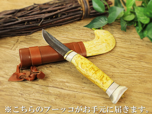 Puukko プーッコ｜Wood Jewel ウッドジュエル｜北欧スカンジナビア カーリーバーチシースナイフ-002(ブレードにWood Jewelの刻印無し) 画像大2