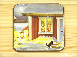 [６０％OFF 定価 1995円 アウトレットB級品] Christmasコースター セット 写真3