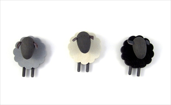 [５０％OFF 定価 930円 アウトレットセール] Larssons Tra（ラッセントレー）北欧スウェーデン/羊（ひつじ）のマグネット（各カラー） 画像大1