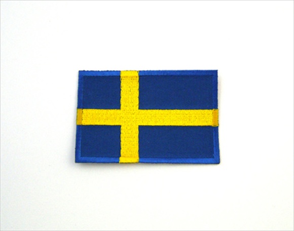 北欧スウェーデン国旗のワッペン 拡大写真