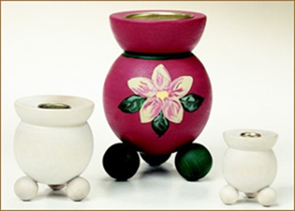 Larssons Tra（ラッセントレー）北欧インテリア雑貨 ナチュラルクラフト キャンドルホルダー ミニ 白木/無垢 写真4