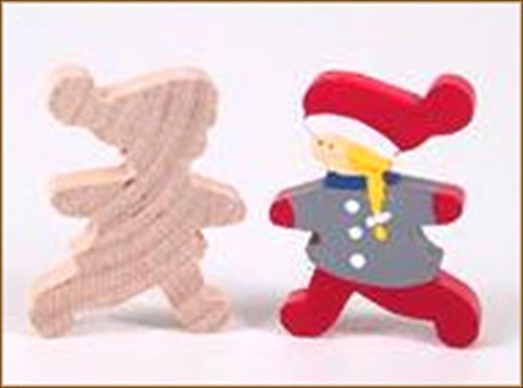 [７０％OFF 定価 179円 在庫処分セール品] ラッセントレー 北欧インテリア雑貨 ナチュラルクラフト お散歩トムテ ミニ 白木/無垢 画像大3