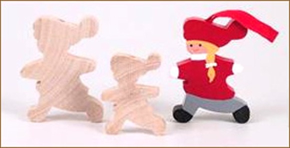 [７０％OFF 定価 179円 在庫処分セール品] ラッセントレー 北欧インテリア雑貨 ナチュラルクラフト お散歩トムテ ミニ 白木/無垢 画像大4