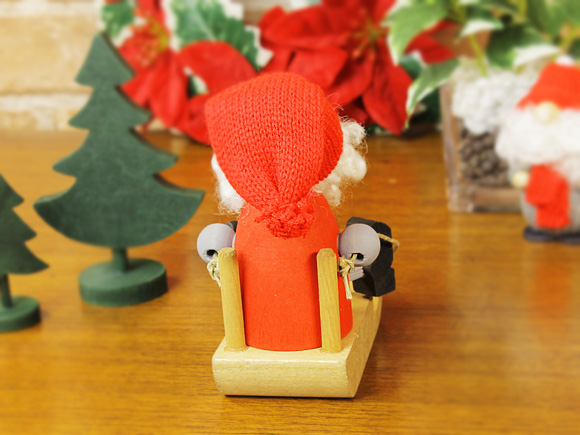 とんがりトムテ と お家 セット　北欧 ペーター・テリーン 　ゆプM312 Larssons Tra（ラッセントレー）スウェーデン 木製トムテ ソリ