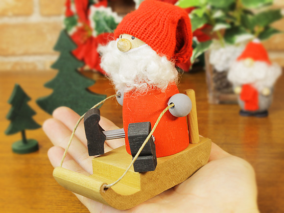 街灯に掴まるサンタクロース　置物 街灯に掴まるサンタクロース 置物 街灯に掴まるサンタクロース 置物