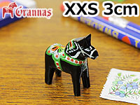 ダーラナホース ブラック/Grannas/グラナス XXSサイズ(高さ 3cm)