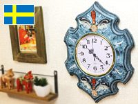 スウェーデンの壁掛け時計 北欧クルビッツ・クロック（Kurbits clock）ダーラブルー