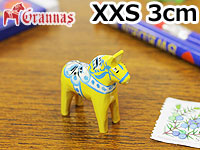 ダーラナホース イエロー/Grannas/グラナス XXSサイズ(高さ 3cm)