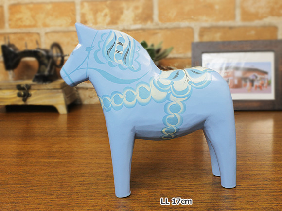 ダーラナホース ベイビーブルー/Grannas/グラナス LLサイズ(高さ 17cm) 画像大2
