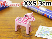 ダーラナホース ベイビーピンク/Grannas/グラナス XXSサイズ(高さ 3cm)